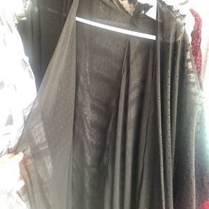 Black see through kimono